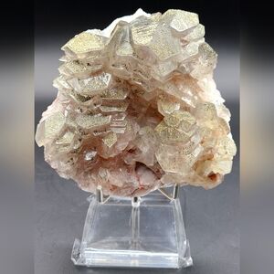 Top Shelf 26.8oz Pink Benz Calcite with Pyrite Specimen 🔥